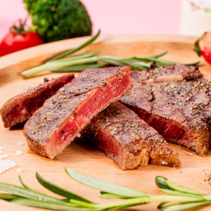 澳洲进口 谷言 原肉整切牛排套餐 10片1300g