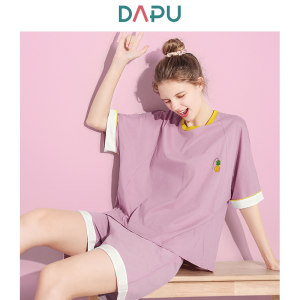DAPU 大朴 女士短袖短裤家居服套装 59.25元包邮