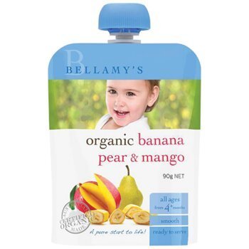 BELLAMY'S 贝拉米 婴幼儿辅食 香蕉梨芒果果泥 120g *5件
