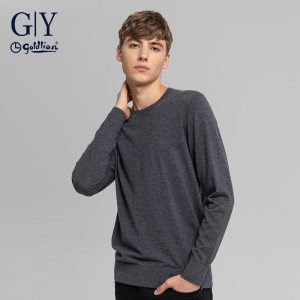 疑似bug价 金利来 男士 美丽诺羊毛 纯色圆领羊毛衫 47.3元甜蜜价