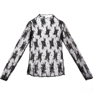 章色 WS05 女士网纱蕾丝打底衫