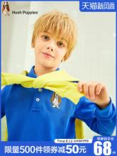 2020秋装新款暇步士 男童翻领运动长袖t恤POLO衫