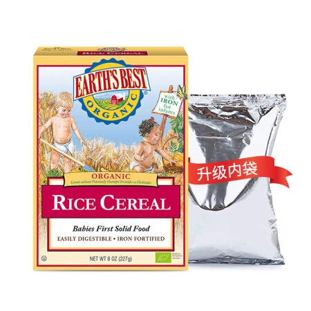 EARTH'S BEST 世界最好 婴幼儿辅食 有机全谷糙米粉 227g *6件