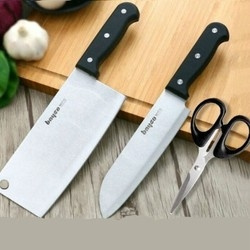 拜格 不锈钢刀具 菜刀+料理刀+剪刀 3件套