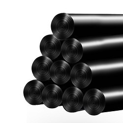 华盛尊 黑色平口垃圾袋 50*45cm 100只