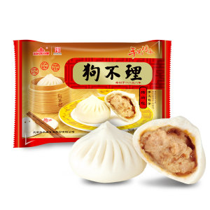 天津正宗狗不理 18个褶 经典猪肉馅包子 420g*3袋