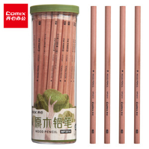 Comix 齐心 MP2014 六角原木杆铅笔 2B/50支 *3件 +凑单品