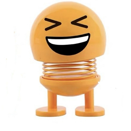 君偕 弹簧摇头公仔摆件 可爱表情包 4个装