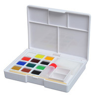 SAKURA 樱花 固体水彩颜料套装 12色（色卡 调色盘 画笔 吸水海绵 说明书） 46.8元