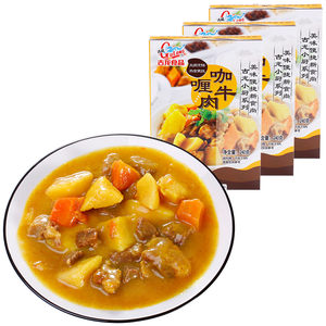 60年老牌 古龙 咖喱牛肉 开袋即食 240g*3盒