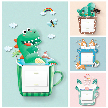 易树家 家用夜光插座开关贴 多款可选