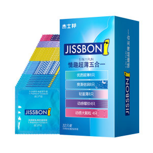 天猫超市 杰士邦 情趣超薄五合一安全套 32只 30.9元包邮