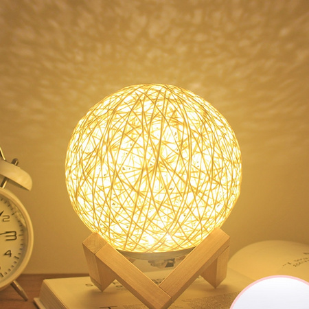 博洛莱 木架藤球灯 15cm 按键开关