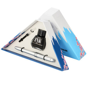 PLATINUM 白金 PGB-1000B 钢笔 富士山盒绘礼盒套装