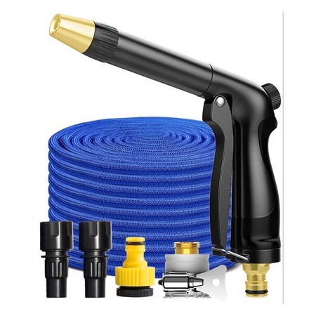 新友 高压洗车水枪 合金水枪+7.5米伸缩水管