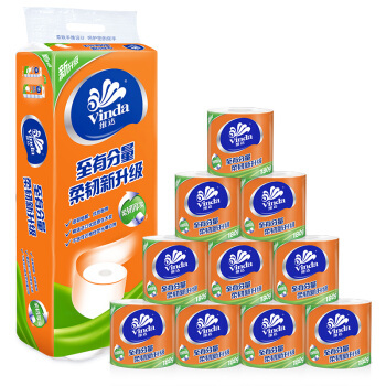 京东PLUS会员：Vinda 维达 至有分量 卷纸 3层*180g*10卷 *3件