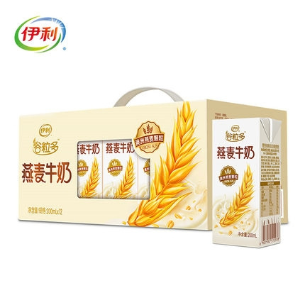 伊利 谷粒多燕麦牛奶饮料饮品 200ml*12盒 *2件