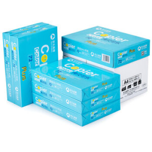 亚太森博 精品拷贝可乐 A4复印纸 72g 5包装 500张/包 *3件