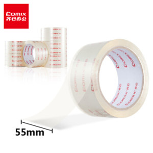 Comix 齐心 JT5506 高透明胶带 55mm*60y(54.9米）单卷装 *7件