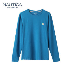 美国 Nautica 诺帝卡 男士弹力棉 居家休闲长袖T恤