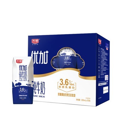 88VIP：光明牛奶砖石装*2件＋莫斯利安酸奶*2件
