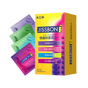 杰士邦 动感大颗粒超薄避孕套 24只 保密发货