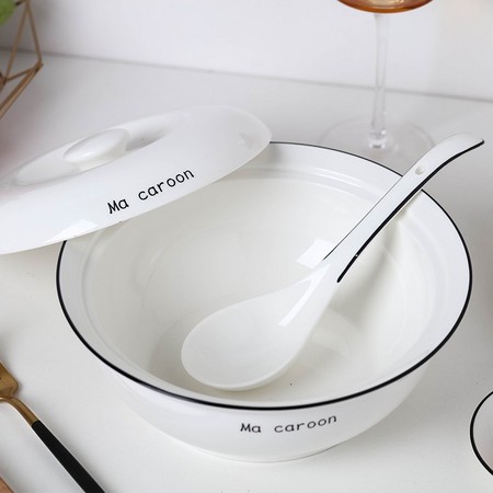 HUANGA 幻格 日式陶瓷圆碗 4.5英寸 4个装