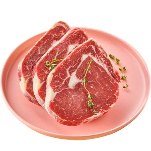 小牛凯西 澳洲进口 原切眼肉牛排套餐 100g*10片