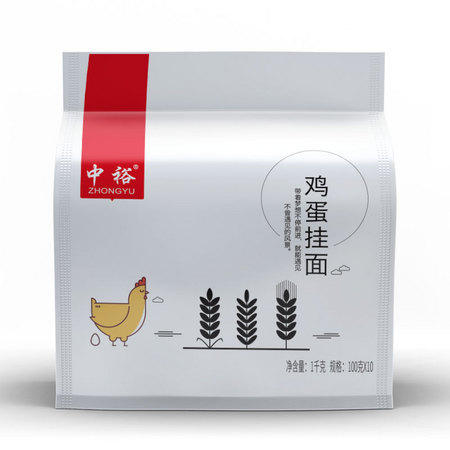 88VIP：中裕鸡蛋挂面 100g*10包 共1kg *16件