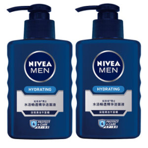 NIVEA 妮维雅 男士水活畅透精华洁面液 150ml*2支装 *5件