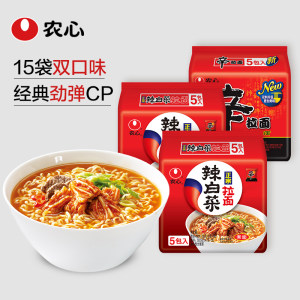 农心 韩式辣白菜/辛拉面 15连包1800g 无油包清爽不腻