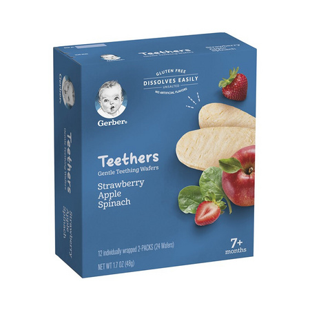 Gerber 嘉宝 草莓苹果磨牙米饼 48g *8件