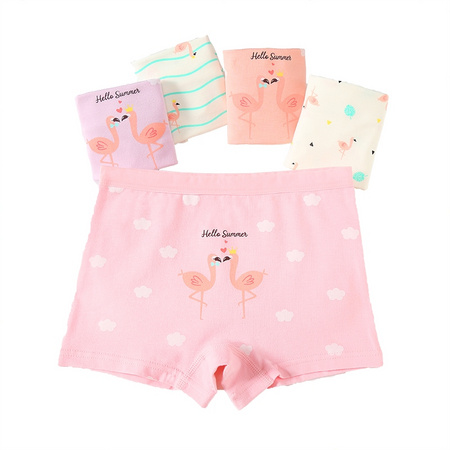 韩语绮 女童平角内裤 4条装