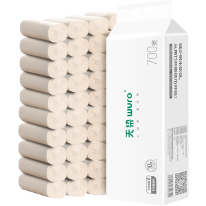 小米众筹爆款 无染 食品级 竹纤维抑菌卷纸 4层加厚*40卷