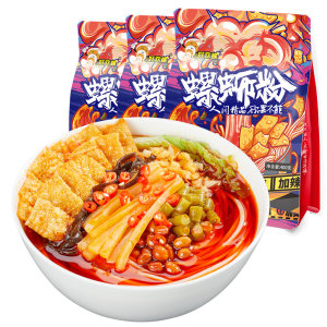 螺蛳粉届扛把子 好欢螺 升级版螺蛳粉 400g*3袋 腐竹/酸笋双倍 37.23元包邮
