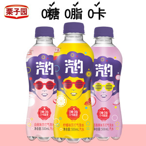 栗子园 汽约 0糖0脂0卡 气泡苏打水 500ml*12瓶