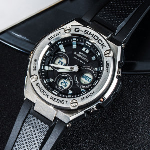 卡西欧 G-SHOCK 光动能不锈钢运动手表