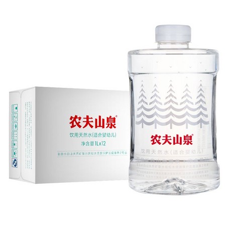 农夫山泉 饮用天然水 1L*2瓶