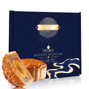 米旗 月洒星河 广式月饼礼盒 9饼5味 600g
