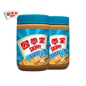 SKIPPY 四季宝 柔滑花生酱340g*2 面包拌面蘸料