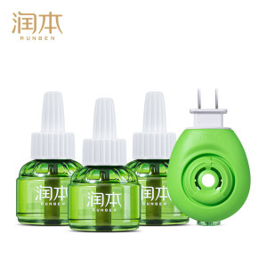 润本 无味电热驱蚊液 3液+1器