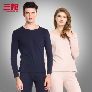 三枪 男女款 100%精梳纯棉 秋衣套装