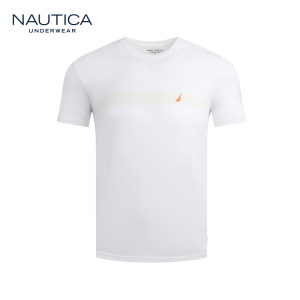 美国 Nautica 诺帝卡 男士弹力棉 刺绣圆领T恤