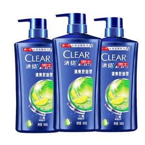 C罗代言 清扬 男士活力薄荷运动洗发水 500g*3瓶 86.9元包邮