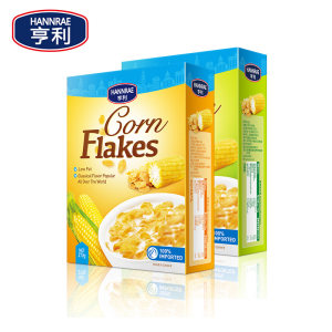 亨利 低脂玉米片营养谷物冲饮麦片两盒