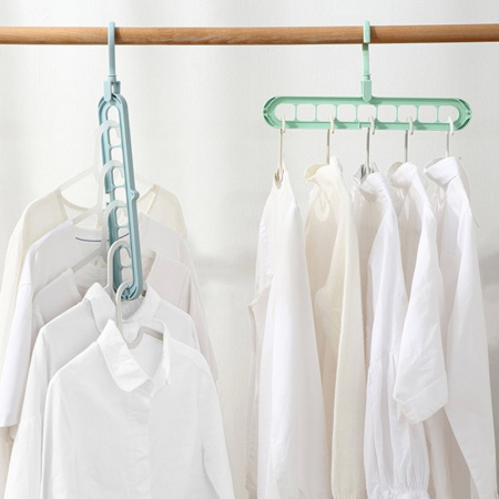 简然 多功能九孔旋转防滑衣架 10个装