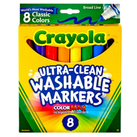 Crayola 绘儿乐 安全无毒水溶性水彩笔套装 8色