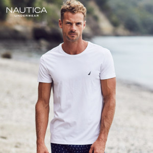 美国 诺帝卡 Nautica 男士棉氨混纺 弹力家居服T恤