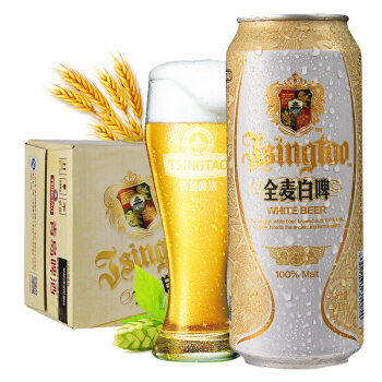 TSINGTAO 青岛啤酒 全麦白啤 11度 苏格拉宁联名款（11度） 500ml*12听
