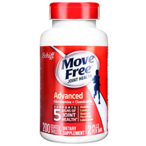 美国产 维骨力MoveFree 红盒软骨素 200粒*2瓶 关节疼首选